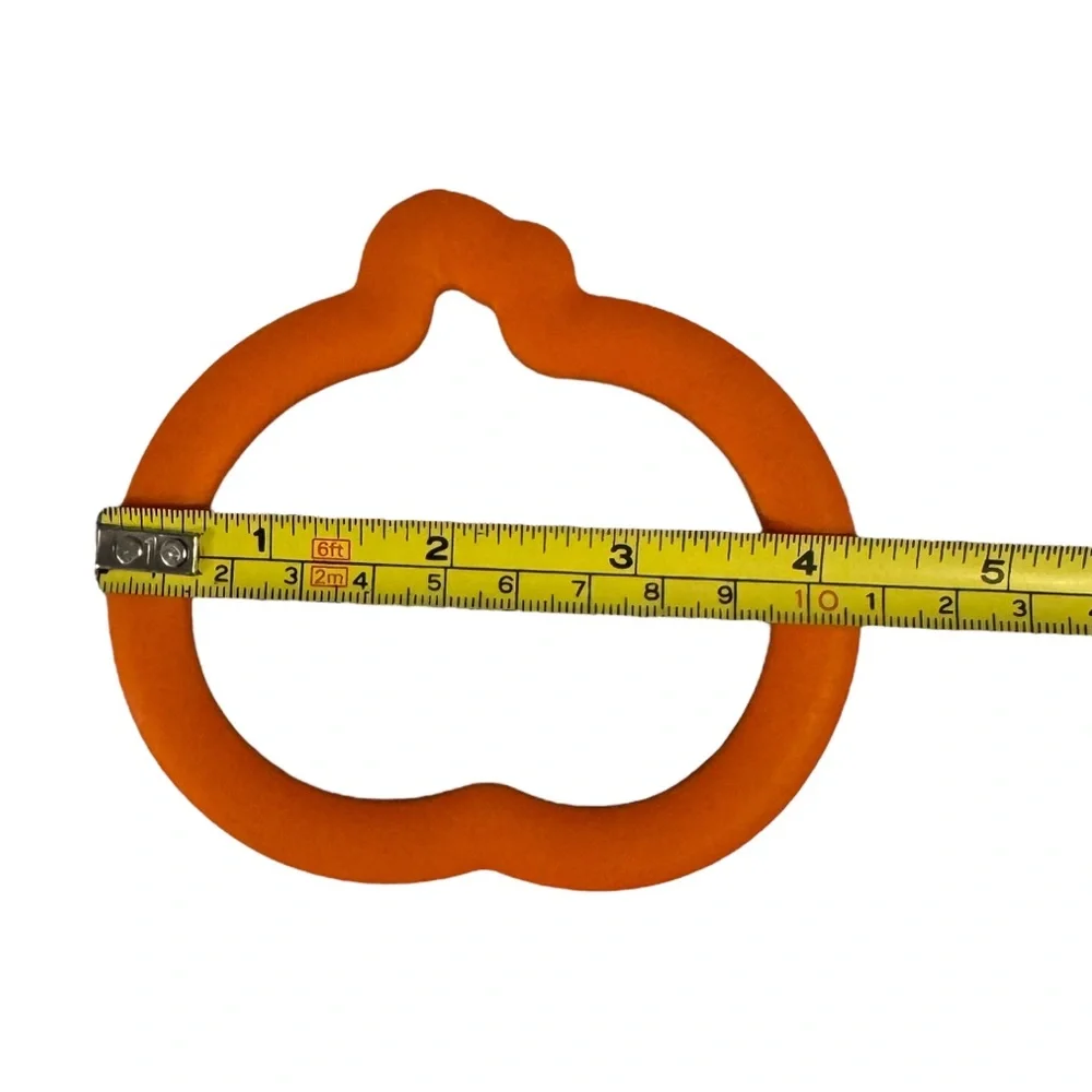 Williams Sonoma pumpkin cookie cutter metal with orange rubber coating